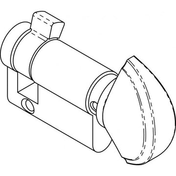 Hoppe Half Cylinders 90 degree with Crescent Knob 8751831